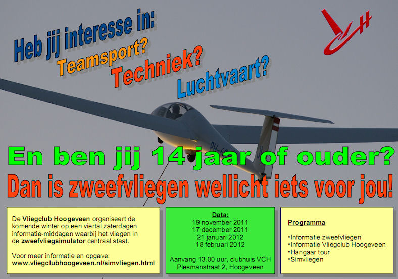 Poster simulatorvliegen